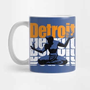 Retro '80s DETROIT (distressed vintage look) Mug